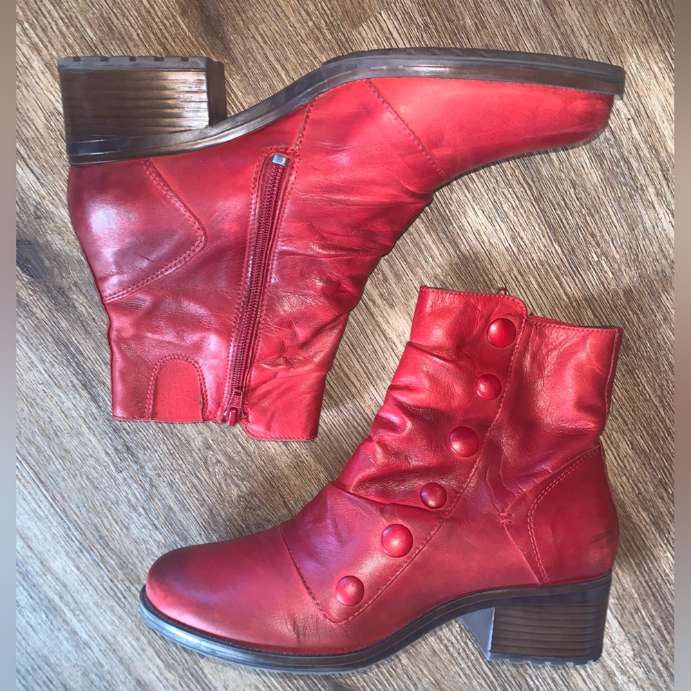 Miz Mooz Red Ankle Boots